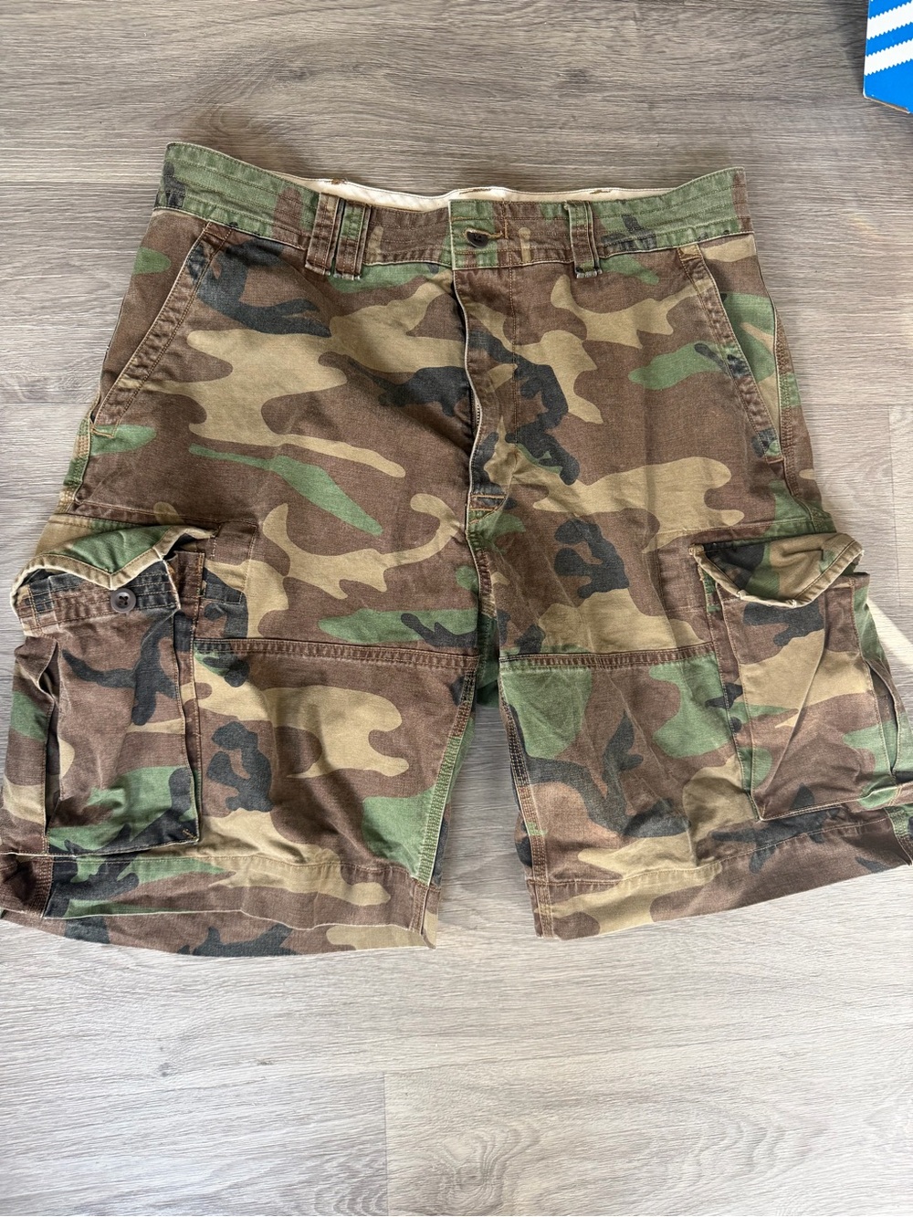 Men's Camo Cargo Shorts - Woodland Green